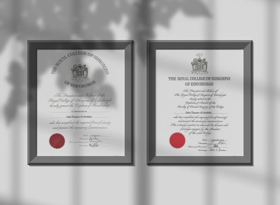 Dr. Saba orthodontist Abu Dhabi certificate 3