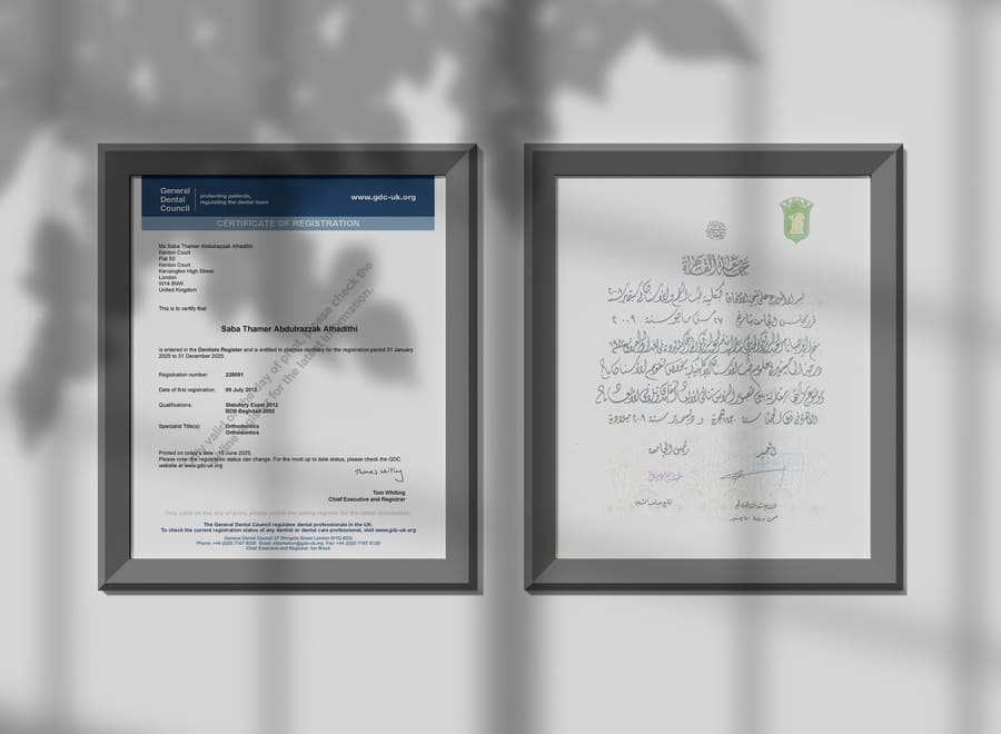 Dr. Saba orthodontist Abu Dhabi certificate 4