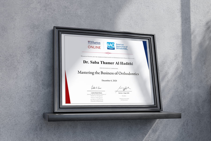 Dr. Saba orthodontist Abu Dhabi certificate 5